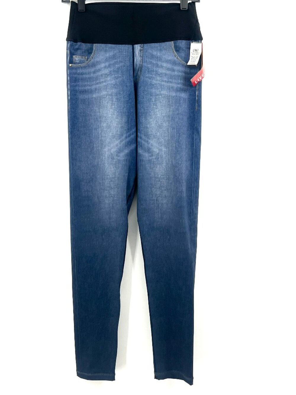 NWT Live! Reversible Leggings Denim Print and Abstract Women's XL